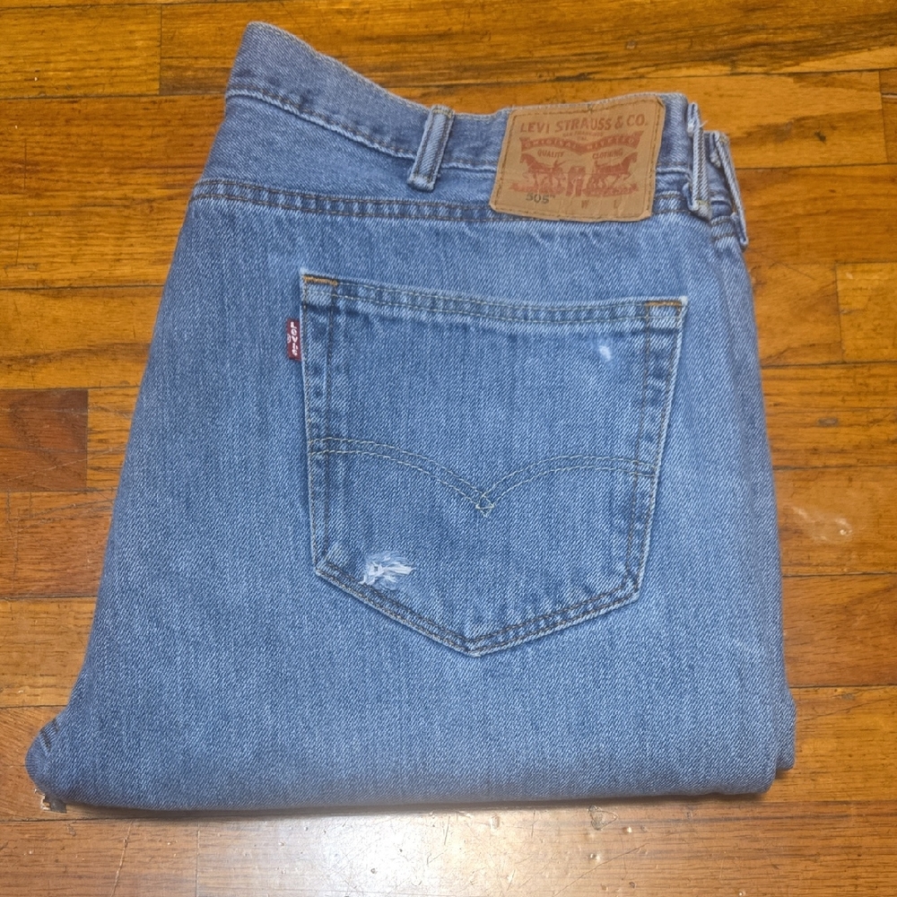 Vintage Levi’s 505 Men's 40x36 (34.5) Blue Straight Fit Zip Fly Denim Red Tab